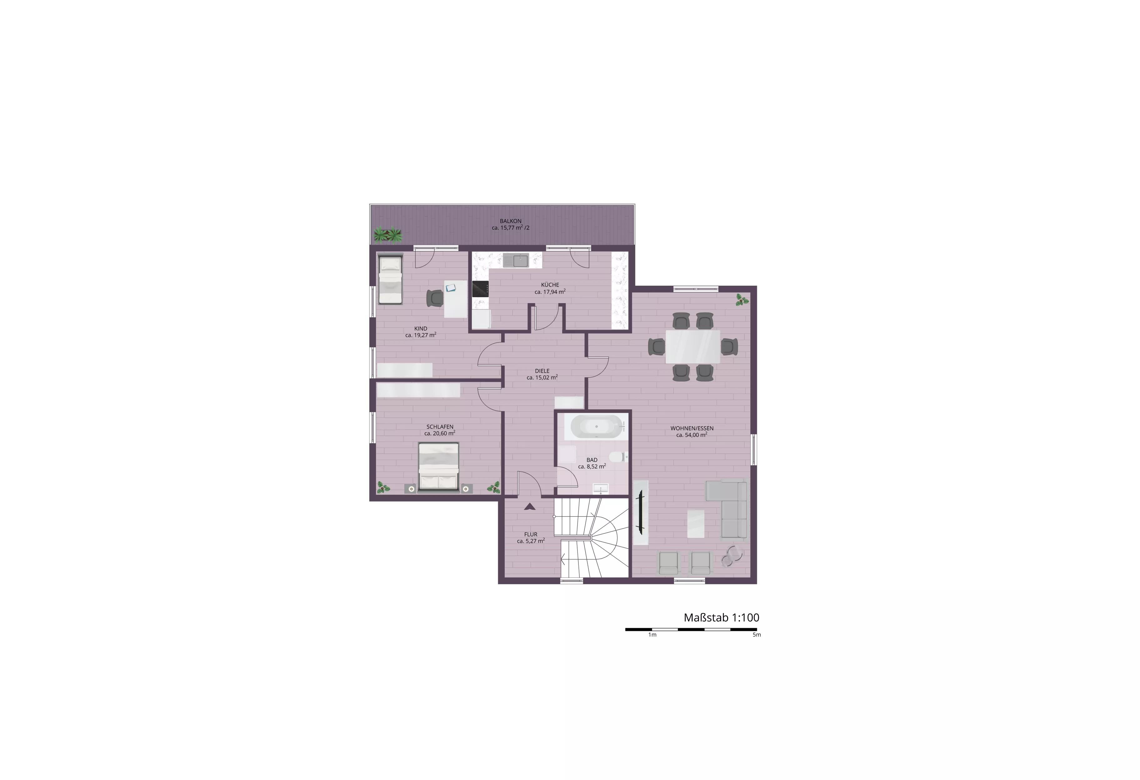 Mehrfamilienhaus GB10, Obergeschoss
