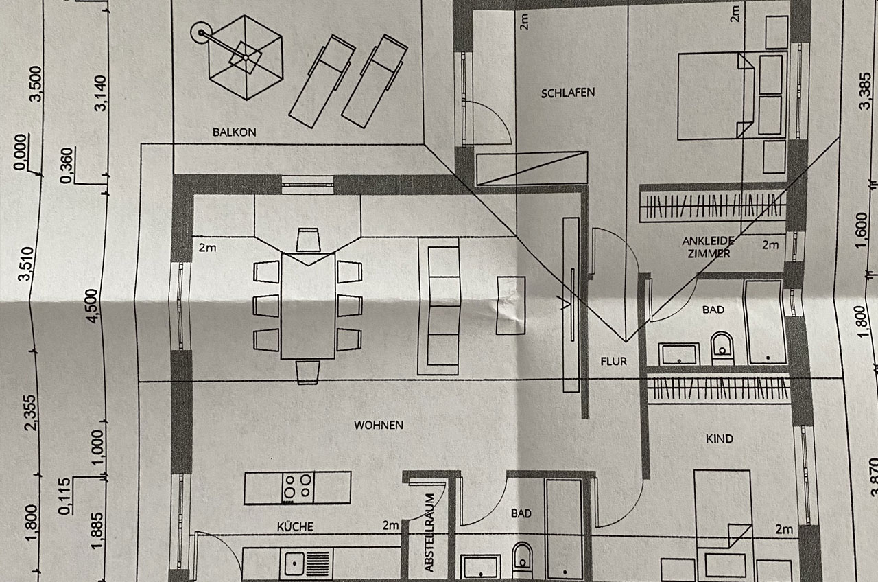 Architektur Visualisierung Dachschräge vorher