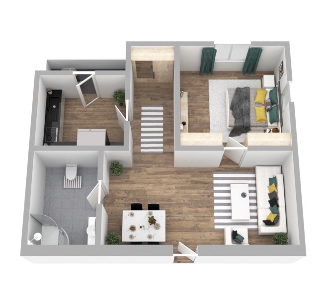 3D Grundriss 3D Kompakt Style 2 Ansicht 1