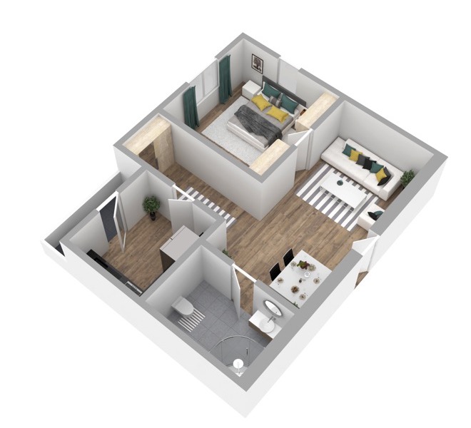 3D Grundriss 3D Kompakt Style 2 Ansicht 2