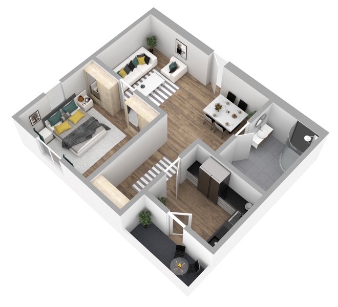 3D Grundriss 3D Kompakt Style 2 Ansicht 4