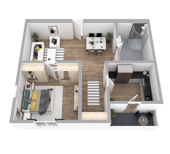 3D Grundriss 3D Kompakt Style 2 Ansicht 5