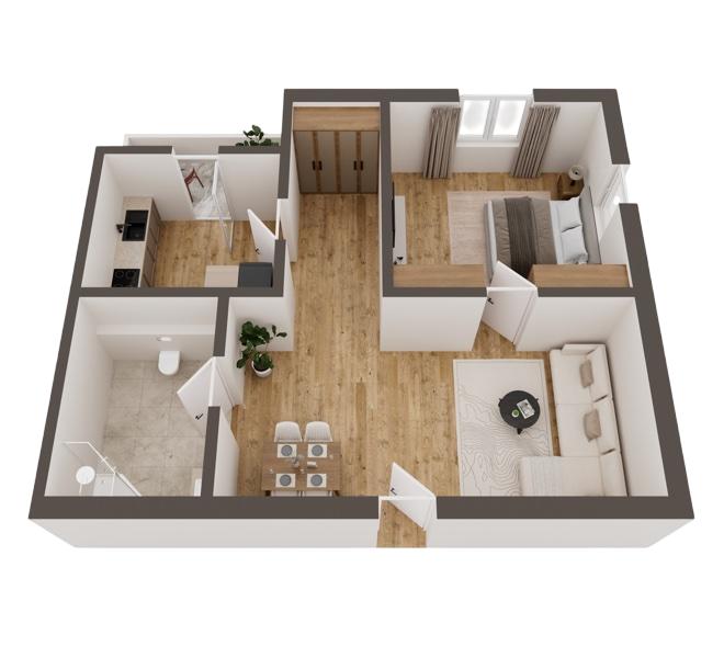 3D Grundriss 3D Kompakt Style 3 Ansicht 1