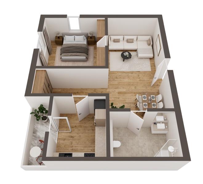 3D Grundriss 3D Kompakt Style 3 Ansicht 3