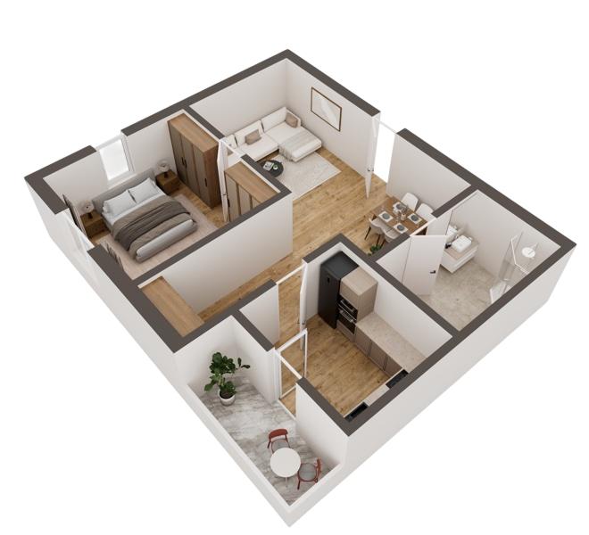 3D Grundriss 3D Kompakt Style 3 Ansicht 4