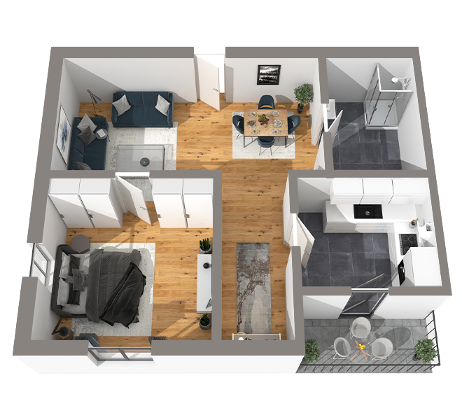 3D Grundriss 3D Premium Style 2 Ansicht 5
