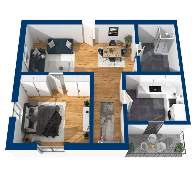 3D Grundriss 3D Premium Style 2 Marine Ansicht 5