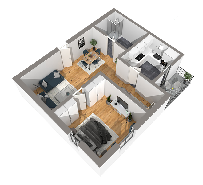 3D Grundriss 3D Premium Style 2 Ansicht 6