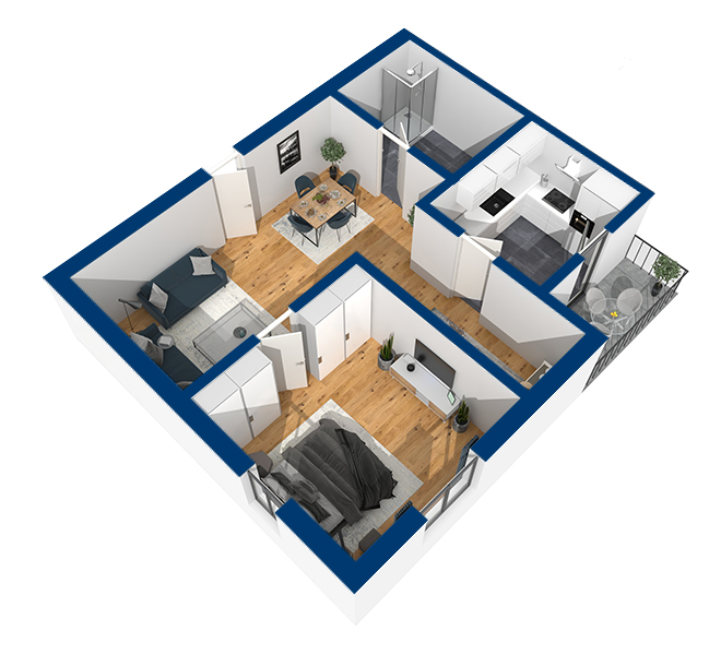 3D Grundriss 3D Premium Style 2 Marine Ansicht 6