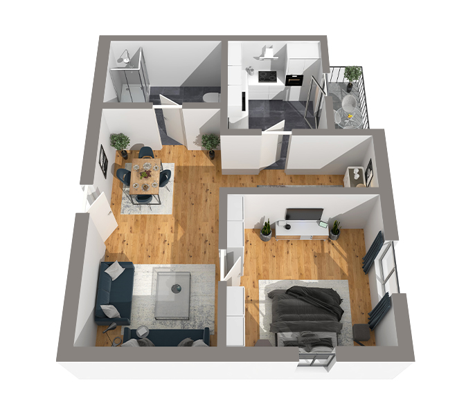 3D Grundriss 3D Premium Style 2 Ansicht 7