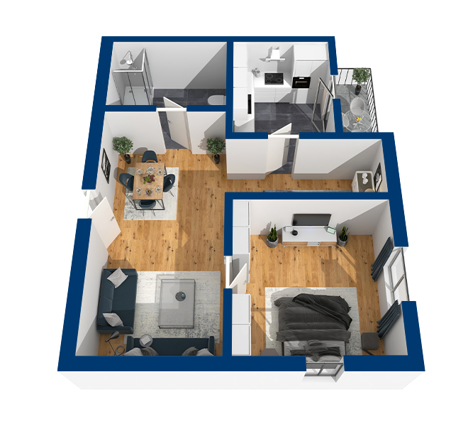 3D Grundriss 3D Premium Style 2 Marine Ansicht 7