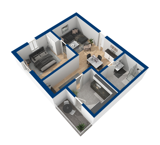 3D Grundriss 3D Premium Style 1 Marine Ansicht 4