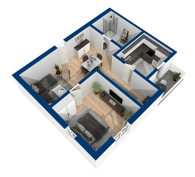 3D Grundriss 3D Premium Style 1 Marine Ansicht 6