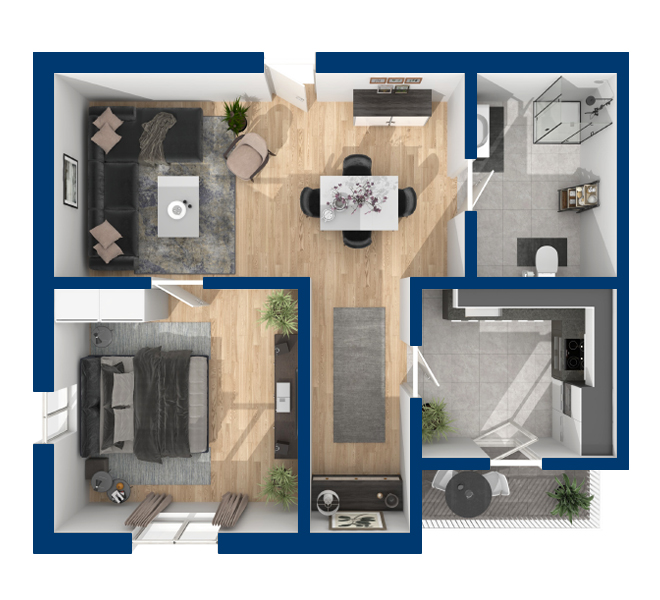 3D Grundriss 3D Premium Style 1 Marine Ansicht 9