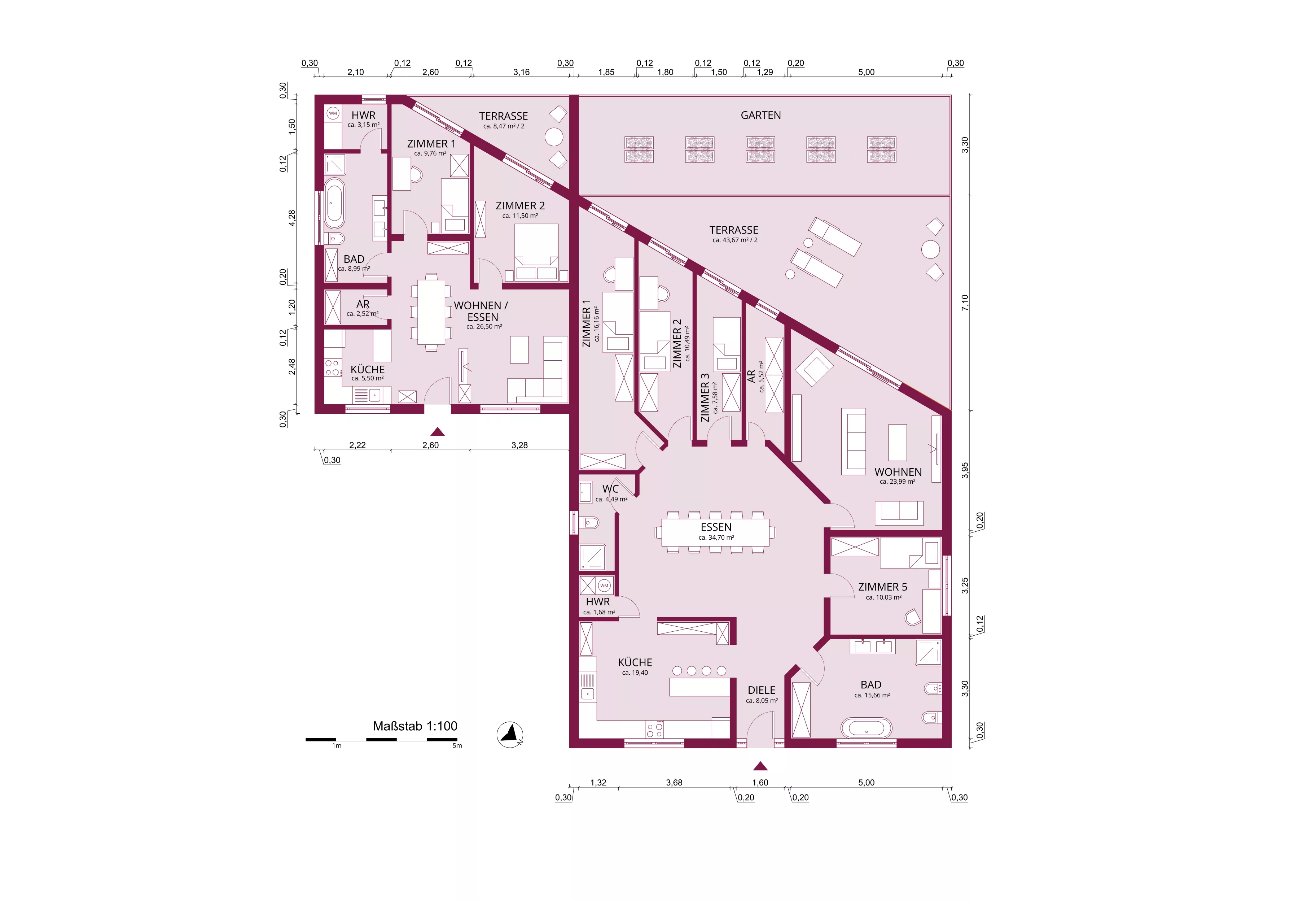 Haus mit Einliegerwohnung GB01, Erdgeschoss