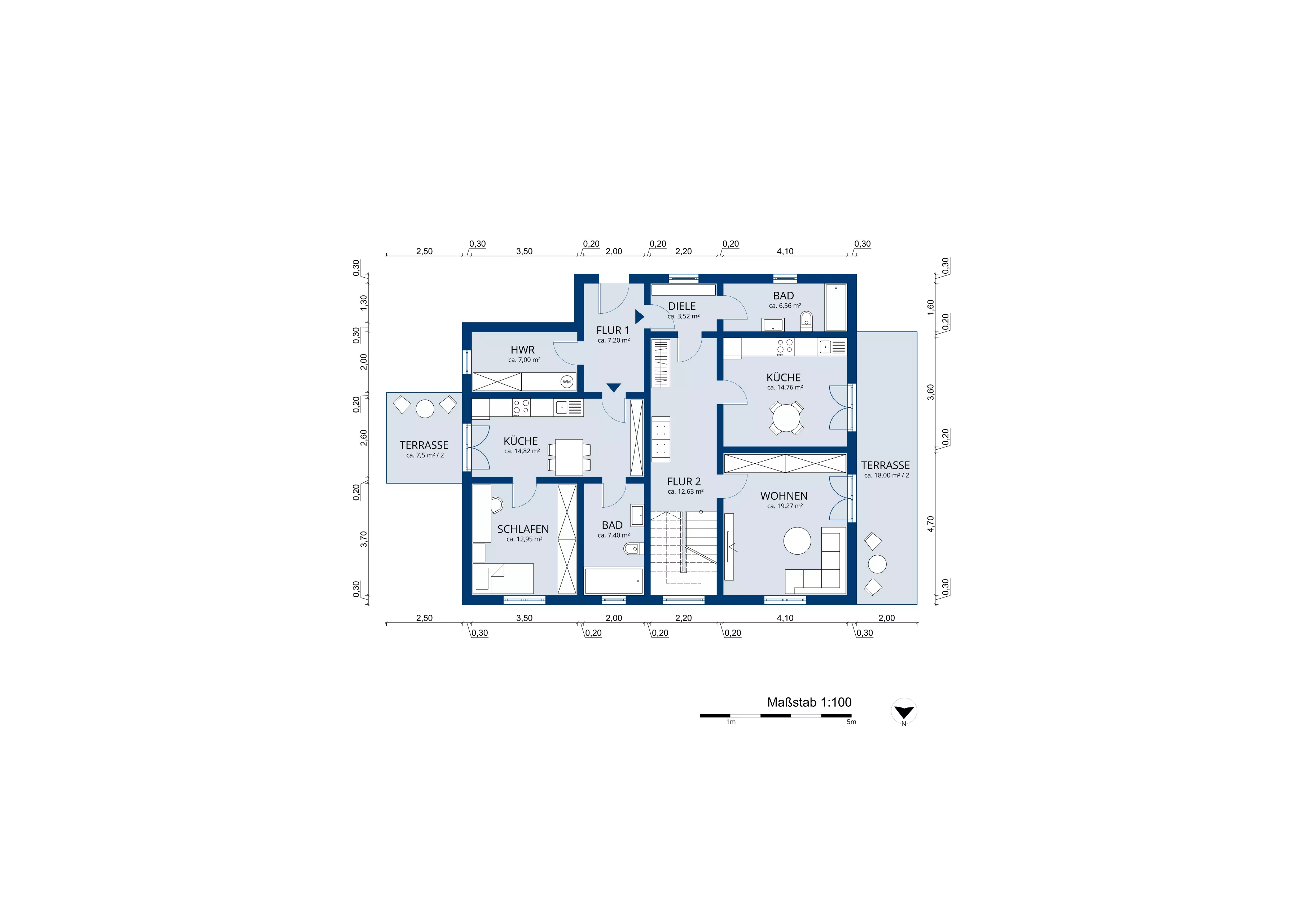 Haus mit Einliegerwohnung GB02, Erdgeschoss