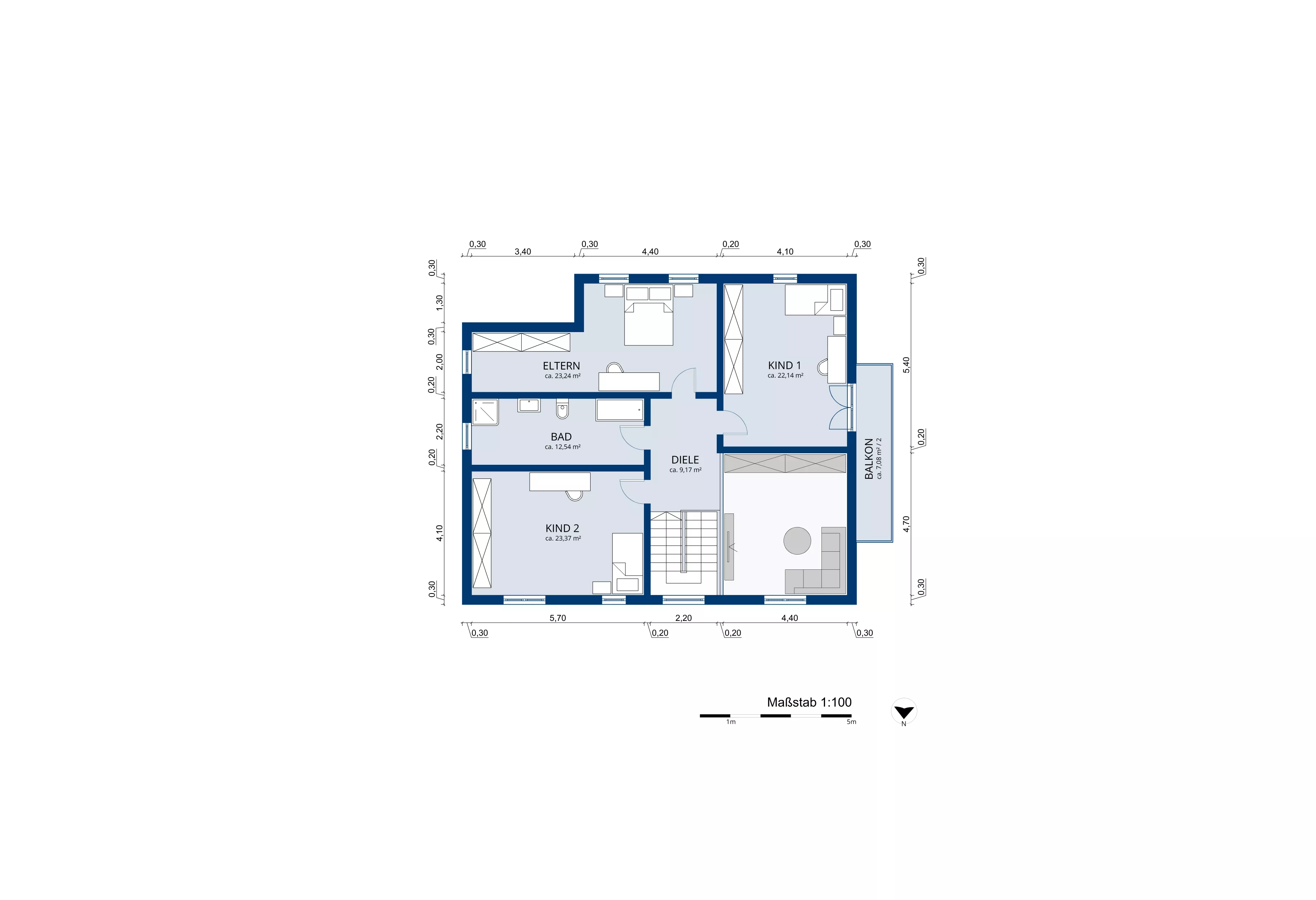 Haus mit Einliegerwohnung GB02, Obergeschoss