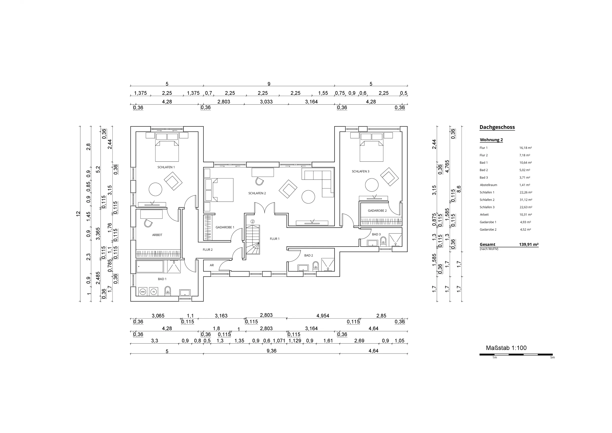 Mehrfamilienhaus GB01, Dachgeschoss