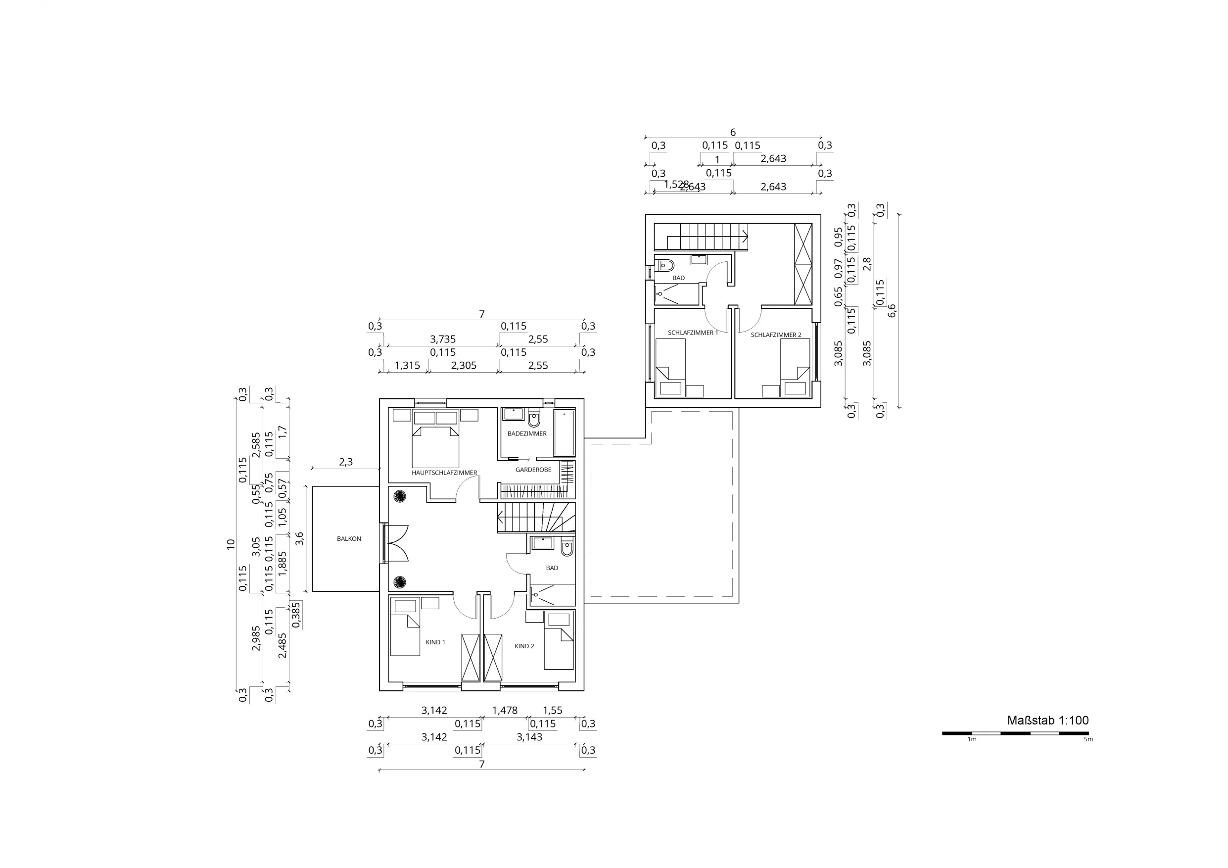 Haus mit Einliegerwohnung GB04, Obergeschoss