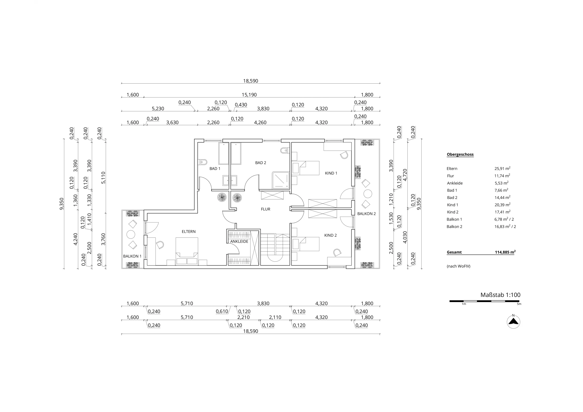 Haus mit Einliegerwohnung GB05, Obergeschoss