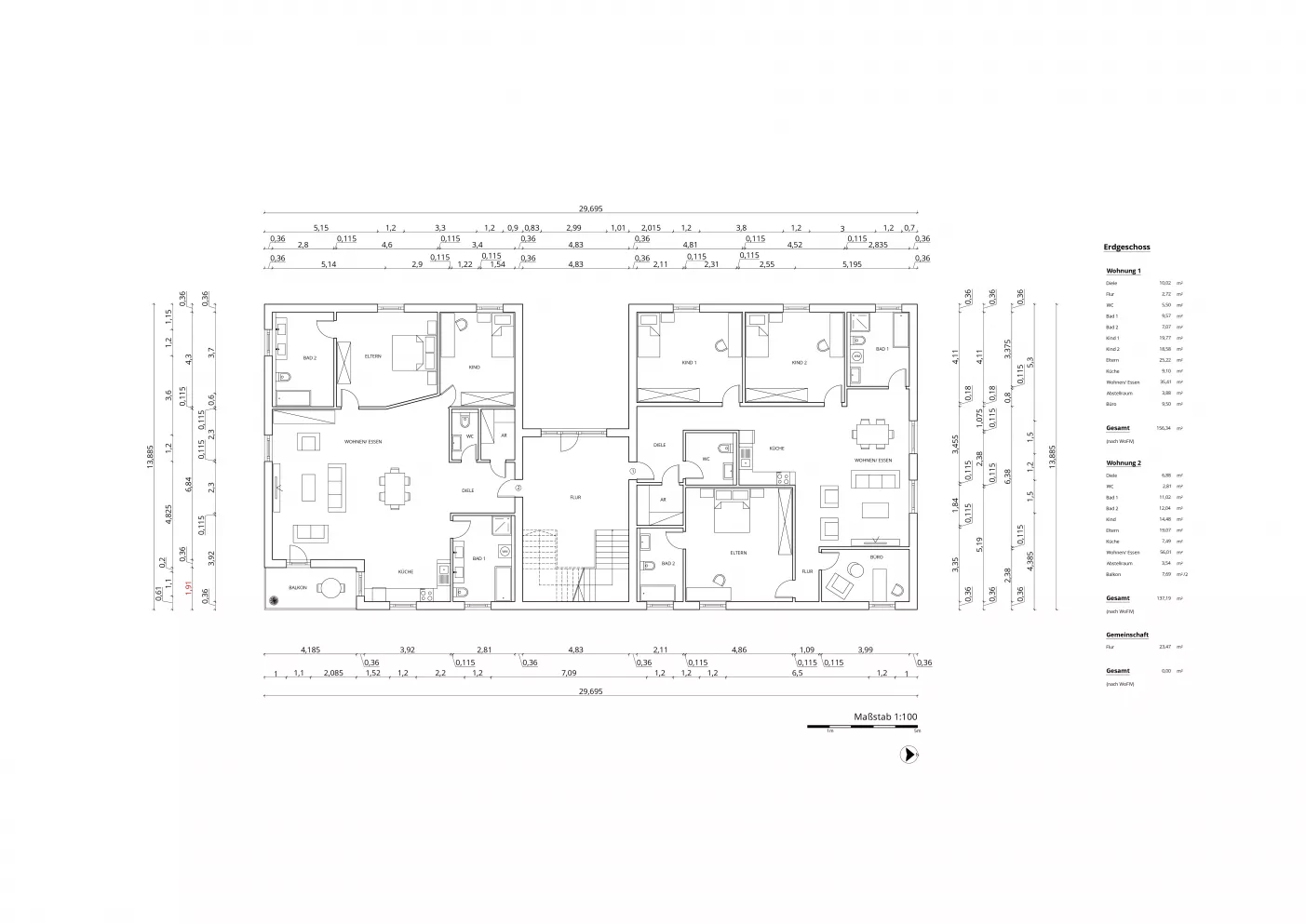 Mehrgenerationenhaus GB04, Erdgeschoss