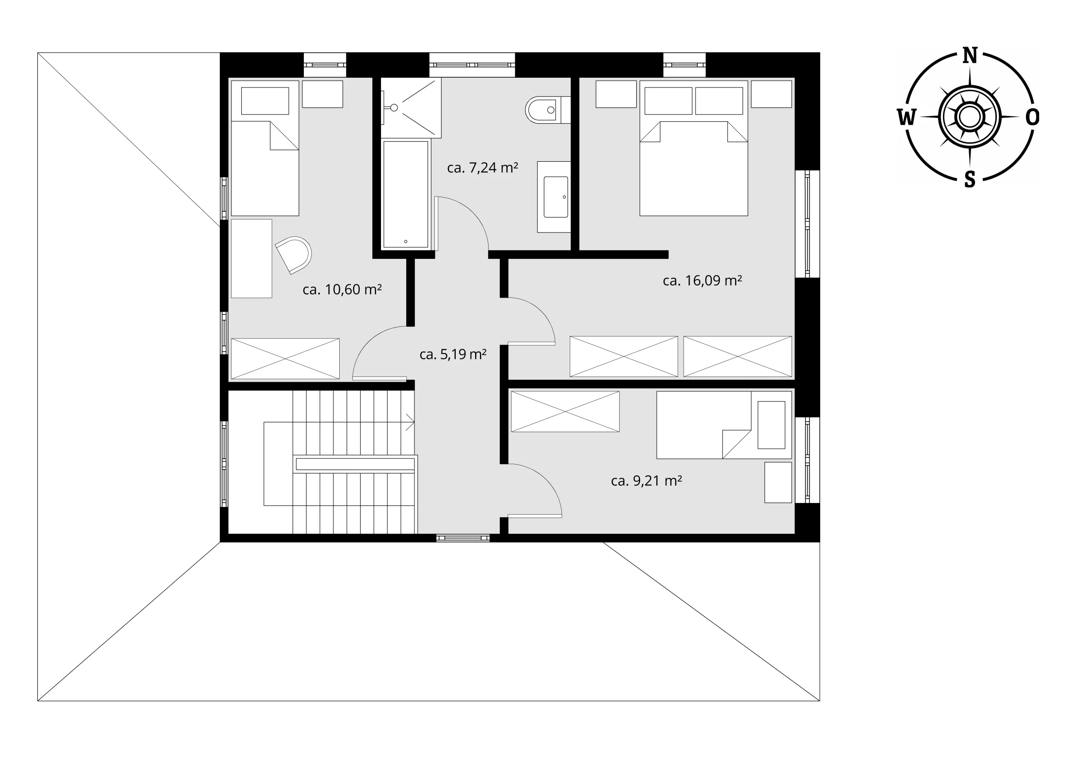 Einfamilienhaus GB08, Obergeschoss