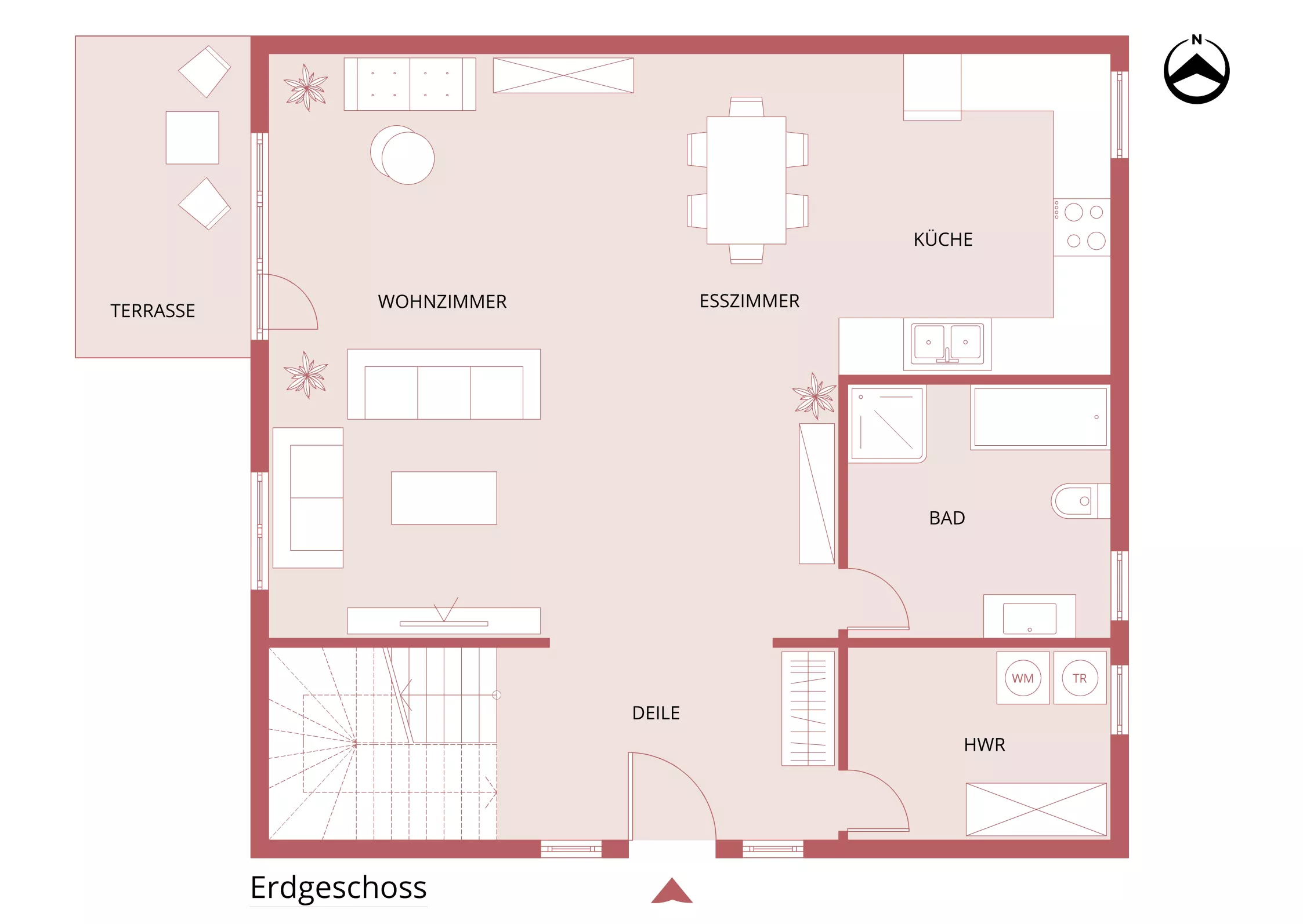 Einfamilienhaus GB15, Erdgeschoss