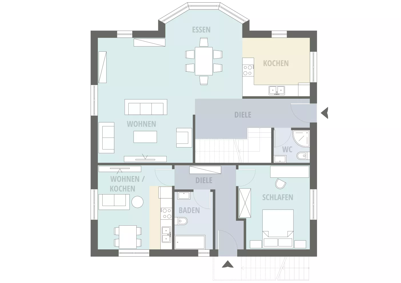 Haus mit Einliegerwohnung GB06, Erdgeschoss