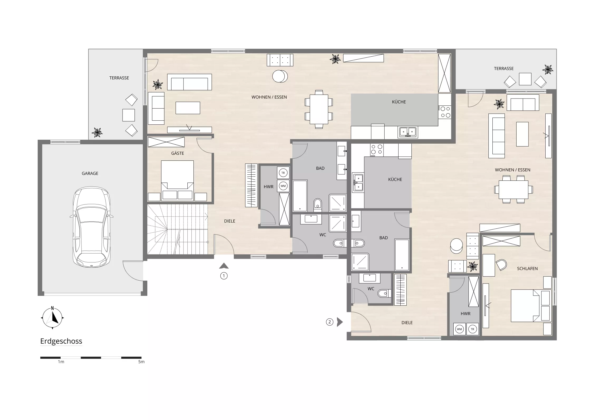 Haus mit Einliegerwohnung GB09, Erdgeschoss