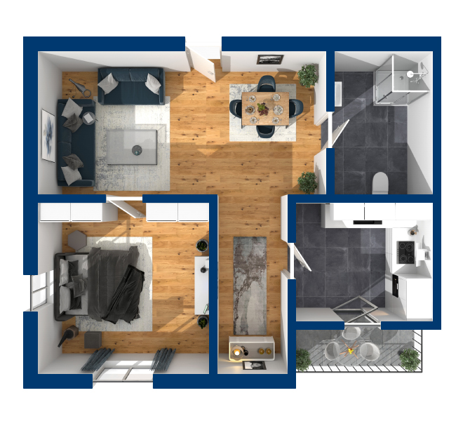 Grundriss Design 3D Premium Style 2 Marine