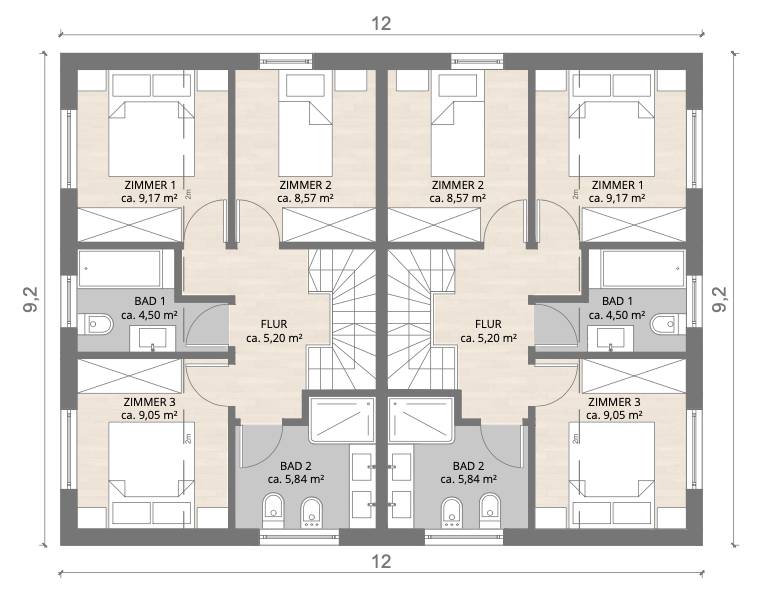 Doppelhaus Dachgeschoss