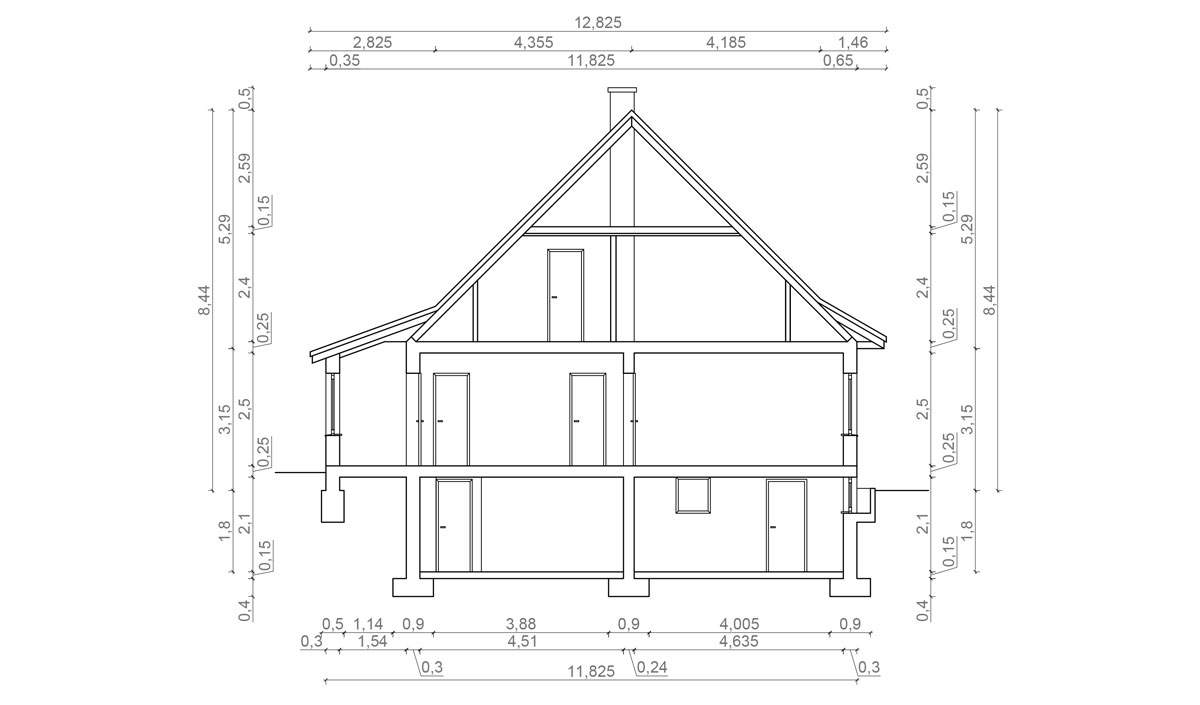 Haus Schnitt