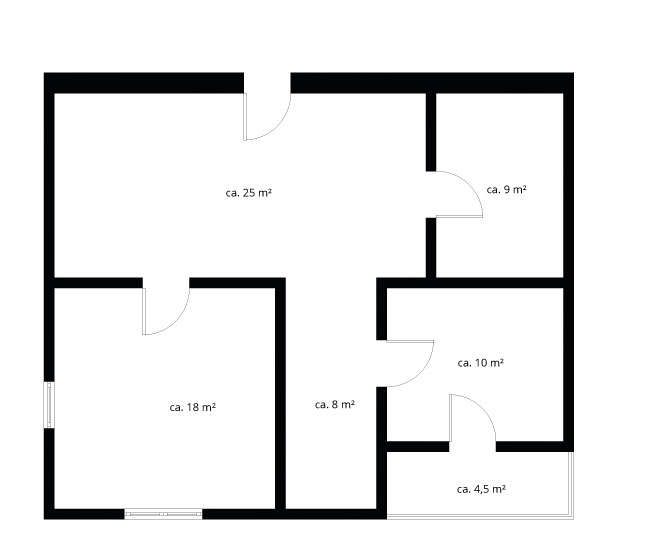 Quadratmeter pro Raum